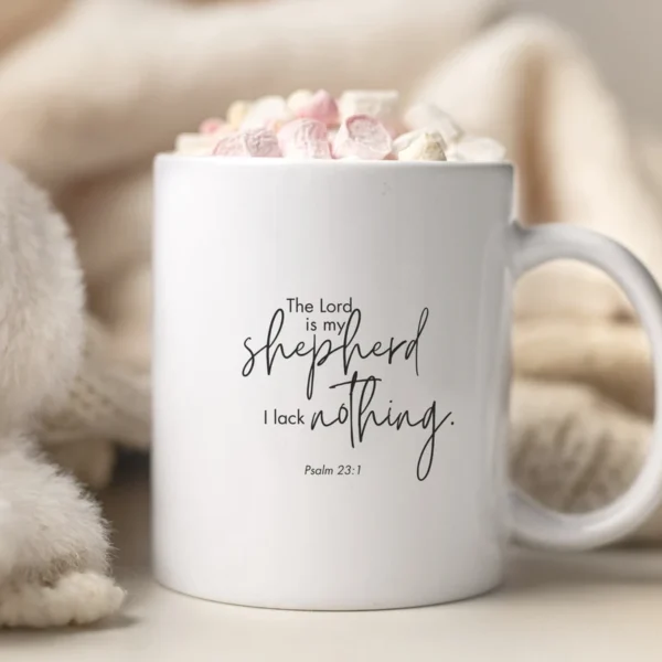 mug sheperd The Lord's My Shepherd Bible Verse Mug