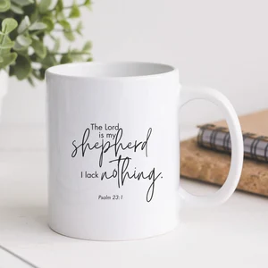 mug shepherd The Lord's My Shepherd Bible Verse Mug